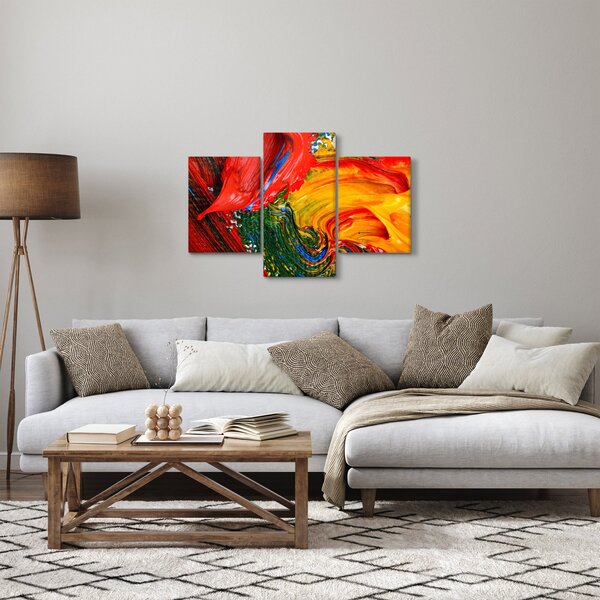 Tablou - Abstractizare albăstrire cu o perie (90x60 cm)