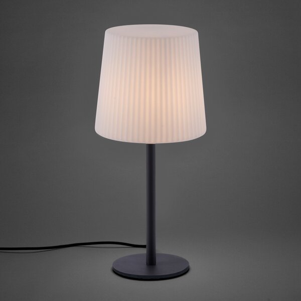 Paul Neuhaus lampă de masă pentru exterior Falter, IP65, înălțime 60 cm, Negru, Metal, Modern