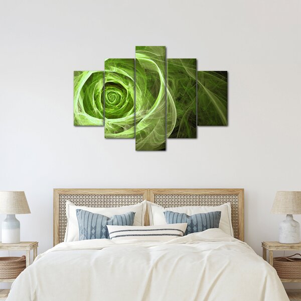 Tablou - Abstract Rose Green (150x105 cm)