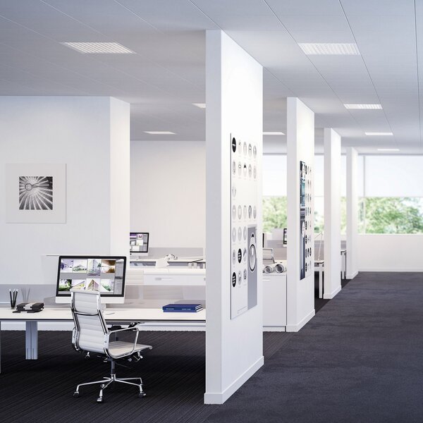 Regent Lighting Dime Office lampă încas 30,8cm 12W 4.000K, reglabil, Alb, Studiu / Birou, Metal, Modern, Luminile încastrate unghiulare