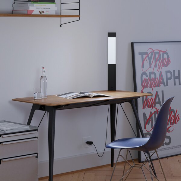 Regent Lighting Joker lampă de masă LED, negru, Negru, Studiu / Birou, Metal, Modern
