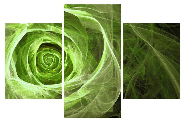 Tablou - Abstract Rose Green (90x60 cm)