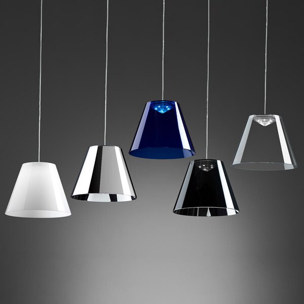 Rotaliana Dina - lampă suspendată LED albastră, Albastru, Camera de zi / sufragerie, Plastic, Design