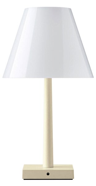 Rotaliana Dina T1 lampă de masă LED alb/bronz, reglabil, Bej, Camera de zi / sufragerie, Metal, Design