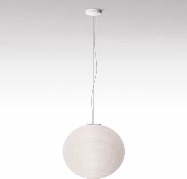 Rotaliana Flow Glass H1, corp de iluminat suspendat Ø 43 cm, reglabil, Alb, Camera de zi / sufragerie, Sticlă, Design, glob