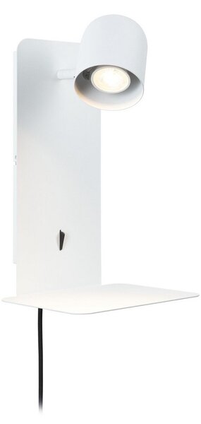 Lampă de perete Paulmann, Malena USB, Alb, dormitor, Metal