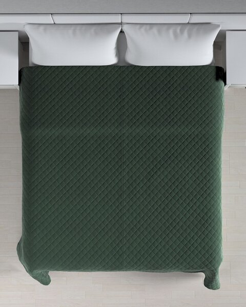 Cuvertura matlasata cu diamante culoare verde Țesătură gloss, catifea