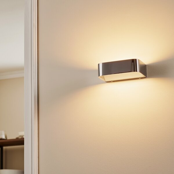 Rotaliana Frame W1 aplică perete LED crom 2700K, Metalic, Camera de zi / sufragerie, Metal, Design