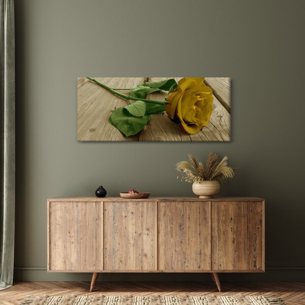 Tablou - Vintage trandafiri galbeni (120x50 cm)