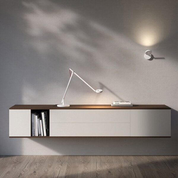 Rotaliana String T1 DTW LED masă alb, portocaliu, reglabil, Alb, Studiu / Birou, Metal, Design