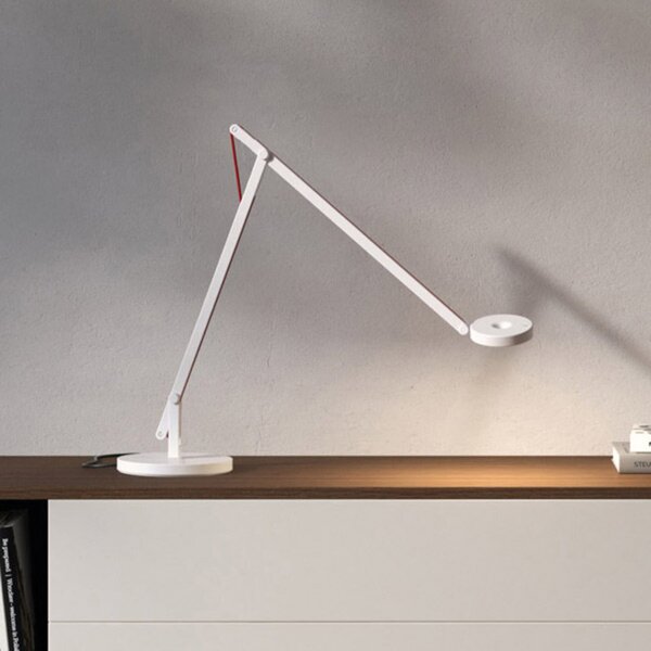 Rotaliana String T1 DTW LED masă alb, portocaliu, reglabil, Alb, Studiu / Birou, Metal, Design