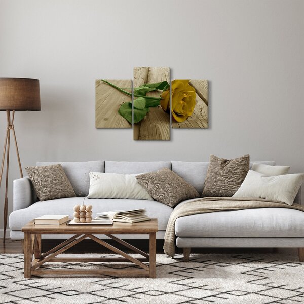 Tablou - Vintage trandafiri galbeni (90x60 cm)