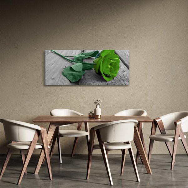 Tablou - Trandafir verde (120x50 cm)