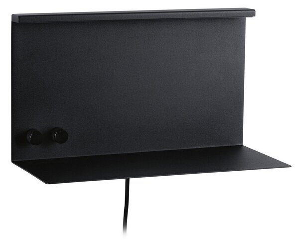 Lampă de perete Paulmann, Jarina, reglabil, Negru, dormitor, Metal, Modern