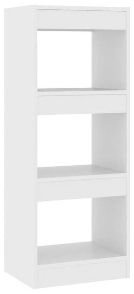 Bibliotecă/Separator cameră, alb, 40x30x103 cm, PAL