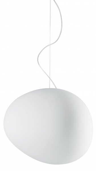 Lustră Pendul Foscarini, reglabil, Alb, Camera de zi, Sticlă