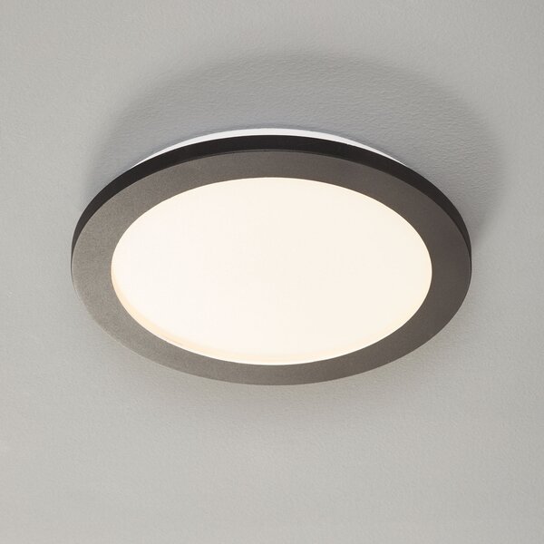 Reality Leuchten Camillus plafonieră LED, rotundă, Ø 26 cm, reglabil, Negru, Hol, Plastic, Modern
