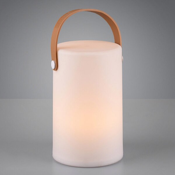 Reality Leuchten Lampă decorativă exterior cu acumulator Aruba RGB, Alb, Plastic, Modern