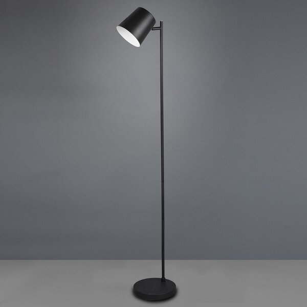 Reality Leuchten Lampă podea LED Blake cu acumulator, dim, negru, reglabil, Negru, Camera de zi / sufragerie, Metal, Modern