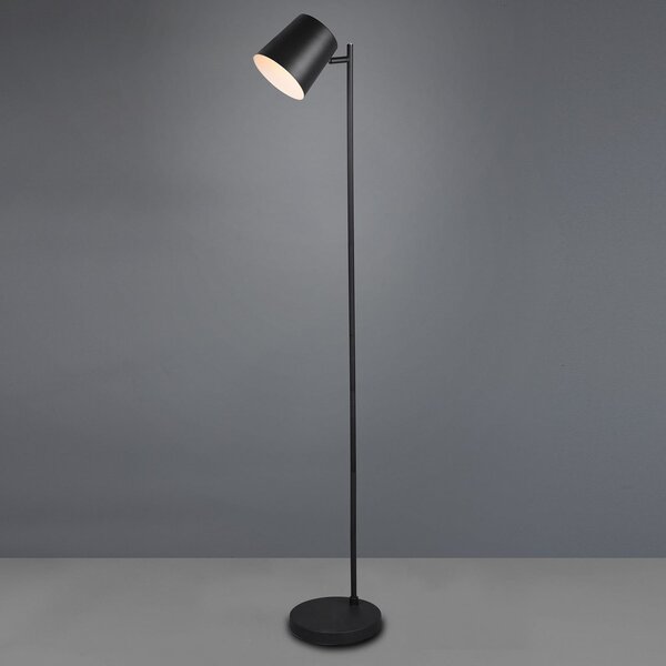 Reality Leuchten Lampă podea LED Blake cu acumulator, dim, negru, reglabil, Negru, Camera de zi / sufragerie, Metal, Modern