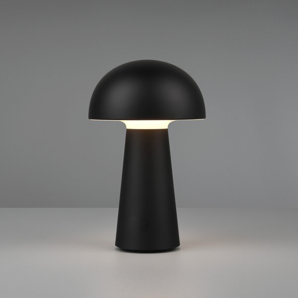 Reality Leuchten Lampă LED de masă Lennon IP44 Akku, reglab, negru, reglabil, Negru, Plastic, Modern