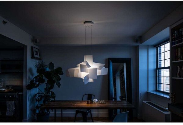 Lustră Pendul Foscarini, Alb, Sala de mese, Plastic
