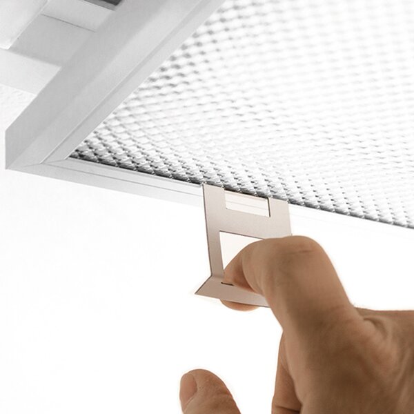 Regiolux Plafonieră de birou Protection-PRAMP 660 BAP, Alb, Studiu / Birou, Metal