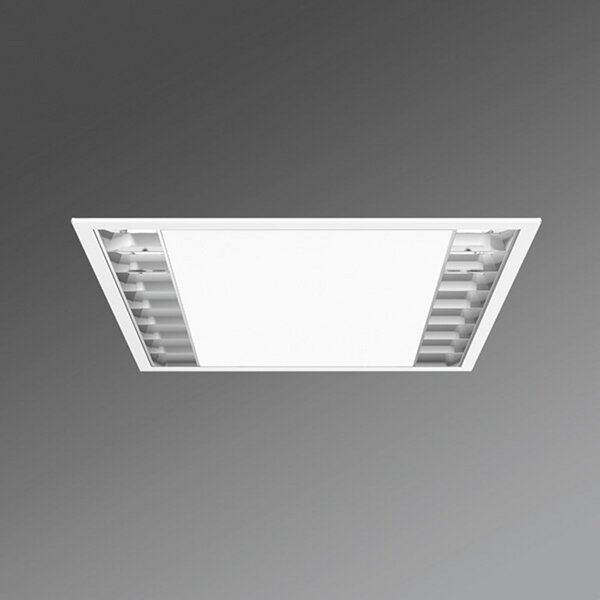 Regiolux Plafonieră LED de birou UEX/625 raster parabolic, Alb, Metal, Luminile încastrate unghiulare