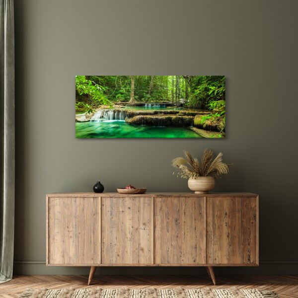 Tablou - Cascada verde (120x50 cm)