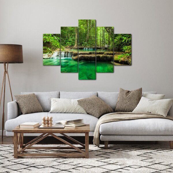 Tablou - Cascada verde (150x105 cm)