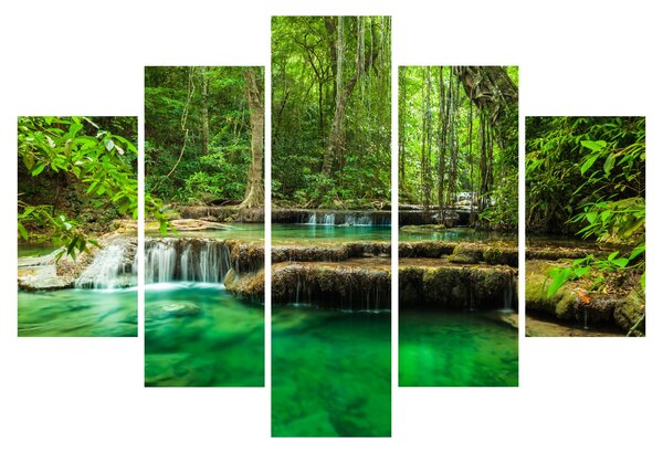 Tablou - Cascada verde (150x105 cm)