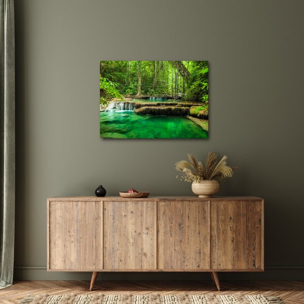 Tablou - Cascada verde (70x50 cm)