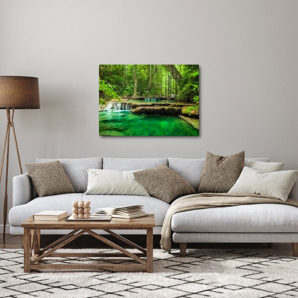 Tablou - Cascada verde (70x50 cm)