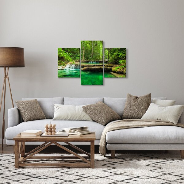 Tablou - Cascada verde (90x60 cm)