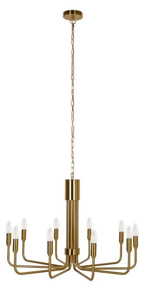 Candelabre Lindby, Elanova, reglabil, Auriu / Alamă, Camera de zi, Metal, Antichitate