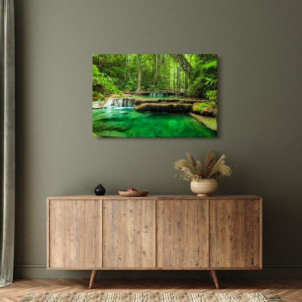 Tablou - Cascada verde (90x60 cm)