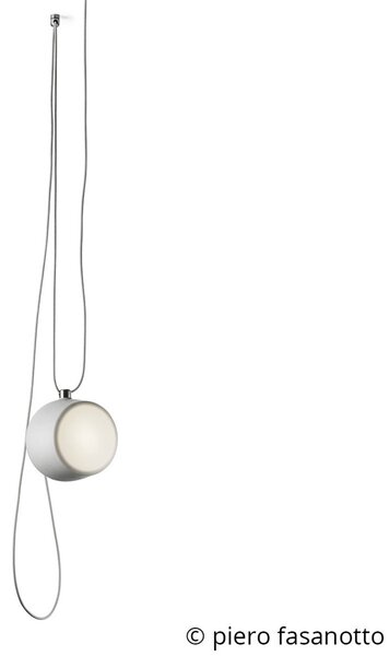 Lustră Pendul FLOS, AIM Small, reglabil, Alb, Camera de zi, Metal, Design