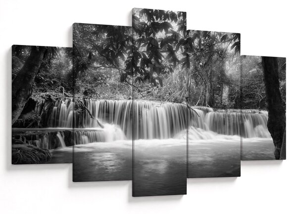 Tablou - Cascada alb-negru și alb (150x105 cm)