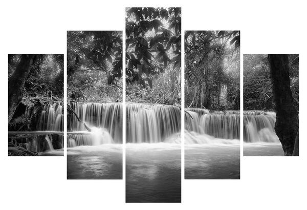 Tablou - Cascada alb-negru și alb (150x105 cm)