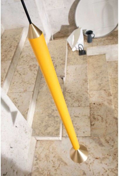 Lustră Pendul Pholc, Auriu / Alamă, Camera de zi, Aluminiu