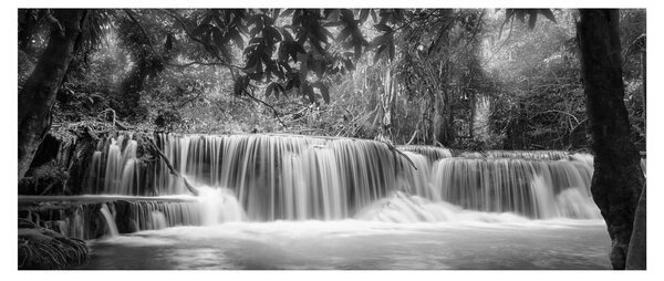 Tablou - Cascada alb-negru și alb (120x50 cm)