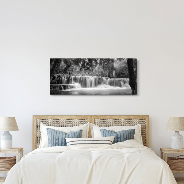 Tablou - Cascada alb-negru și alb (120x50 cm)