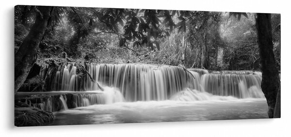 Tablou - Cascada alb-negru și alb (120x50 cm)