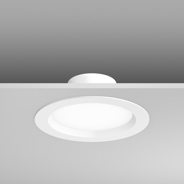 RZB HB 801 LED de încastrat IP54 Ø22.5cm 20W, Alb, Baie, Metal, Modern, Plafon încastrat