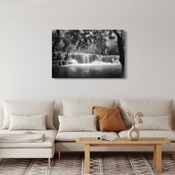 Tablou - Cascada alb-negru și alb (90x60 cm)