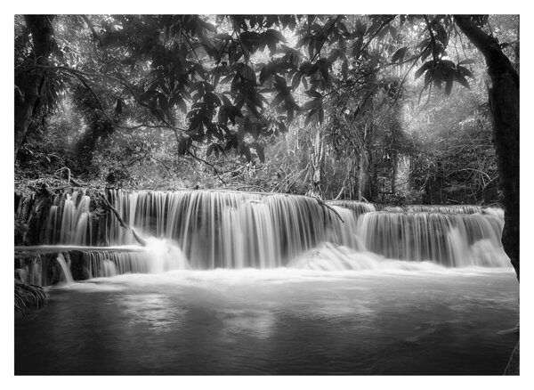 Tablou - Cascada alb-negru și alb (70x50 cm)