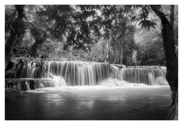 Tablou - Cascada alb-negru și alb (90x60 cm)