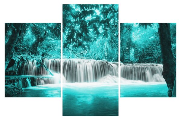 Tablou - Cascada albastră (90x60 cm)