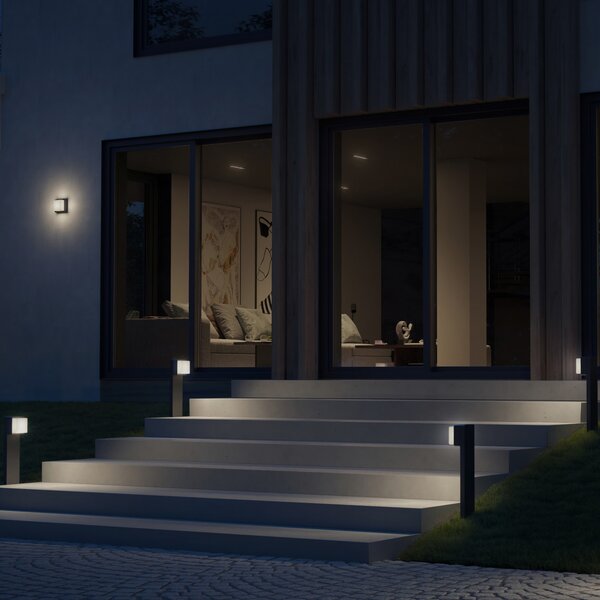 STEINEL L 845 SC aplică LED de exterior cu senzor, reglabil, Negru, Metal, Modern