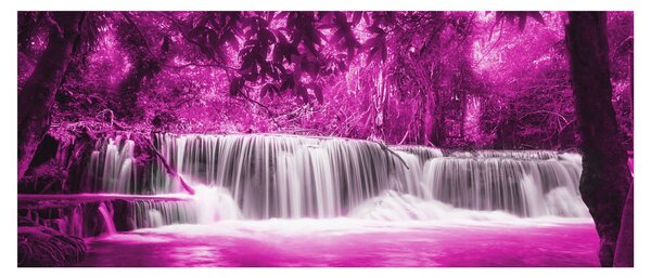Tablou - Cascadă, violet (120x50 cm)